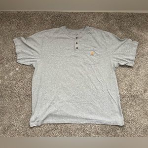 Gray Carhartt Three Button Tshirt Men’s 2XL Loose Fit
